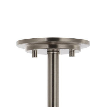 Lina 13.75" Modern Industrial Iron/Seeded Glass LED Semi Flush Mount - JONATHAN Y